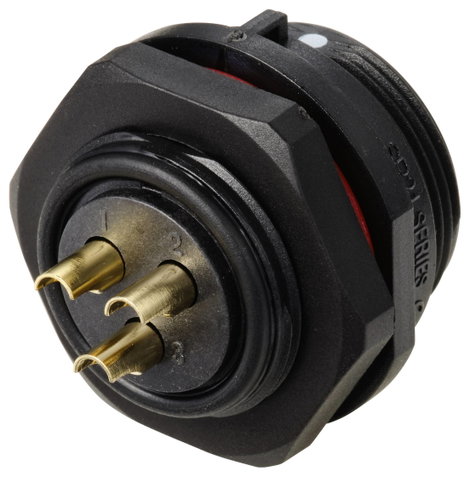 IP68-as csatlakozó, kerek 3 pól. 30 A Weipu SP2112 / P 3 3. kép