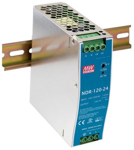 Mean Well NDR-120-48 Kalapsínes tápegység 48 V/DC 2.5 A 120 W Kimenetek száma:1 x Tartalom, tartalmi