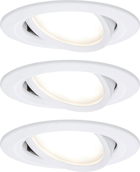 Beépíthető LED lámpakészlet 19,5 W, 3 részes, fehér (matt), Paulmann 93485 Nova