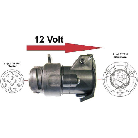 Utánfutó csatlakozó adapter 13/7 pólus, SecoRüt 50110 4. kép