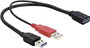 Átalakító, USB 3.0 A típusú aljról + USB 3.0 A típusú dugóról USB 2.0 A típusú dugóra, Delock bélyegkép