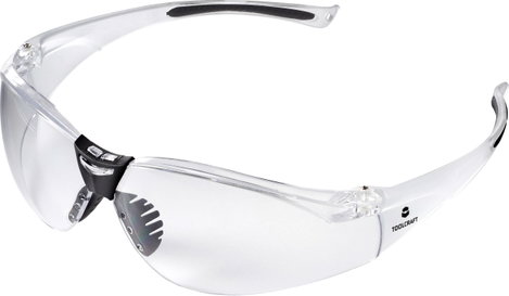 TOOLCRAFT TO-5343207 Védőszemüveg Fekete, Átlátszó EN 166 DIN 166