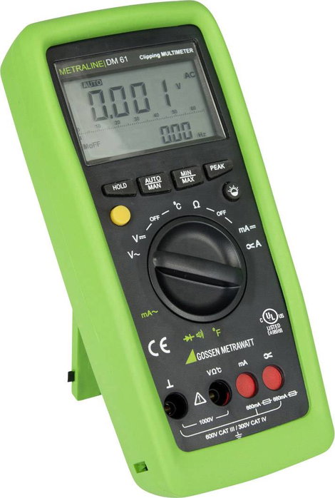 Gossen Metrawatt METRALINE DM 61 Kézi multiméter digitális CAT III 600 V, CAT IV 300 V Kijelző (digi 2. kép