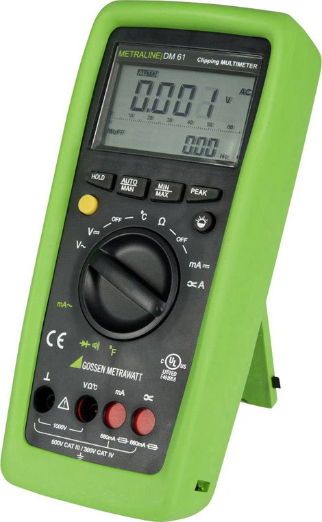 Gossen Metrawatt METRALINE DM 61 Kézi multiméter digitális CAT III 600 V, CAT IV 300 V Kijelző (digi 3. kép