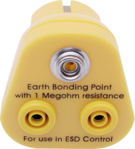 Quadrios ESD földelő dugó Alj, Banánhüvely, Nyomógomb, 10 mm