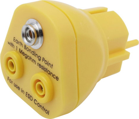 Quadrios ESD földelő dugó Alj, Banánhüvely, Nyomógomb, 10 mm 2. kép