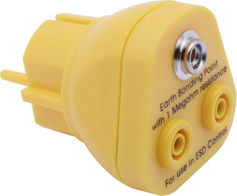 Quadrios ESD földelő dugó Alj, Banánhüvely, Nyomógomb, 10 mm 8. kép
