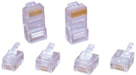 TRU COMPONENTS Western RJ 45 csatlakozó 7712840 Dugó, egyenes Pólusszám 8P8C 1 db