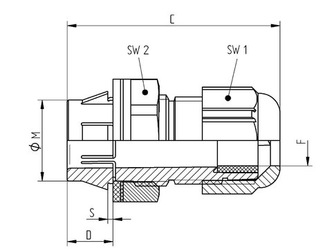 SKINTOP® CLICK tömszelence LappKabel L3112691 6 - 13 mm, M25, VDE / EN 50262, szürke (ral 7035), CLI 8. kép
