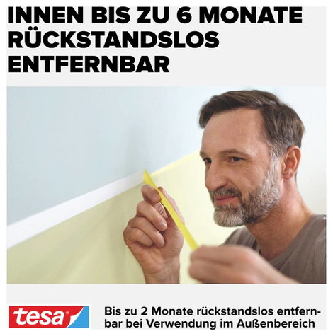 Tesa maszkolószalag, fedő, festőszalag 25 m x 25 mm sárga színű tesa® Maler-Krepp 56270 4. kép