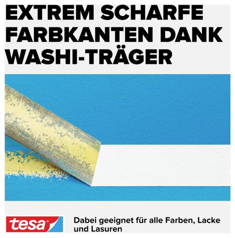 Tesa maszkolószalag, fedő, festőszalag 25 m x 25 mm sárga színű tesa® Maler-Krepp 56270 5. kép