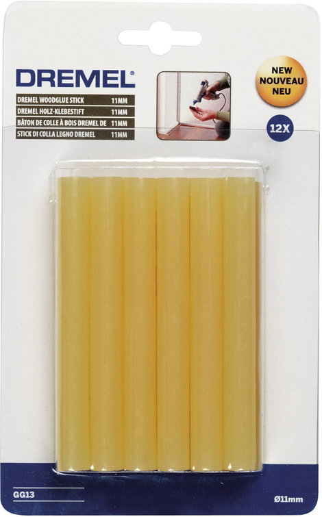 DREMEL GG13 Ragasztórúd fához 11 mm, 12 db, 2615GG13JA 3. kép