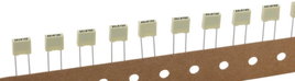 Poliészter kondenzátor, radiális 10 nF 100 V 10 % 5 mm, 7,2 x 2,5 x 6,5 Kemet R82EC2100DQ50K
