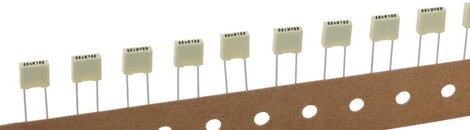 Poliészter kondenzátor, radiális 10 nF 100 V 10 % 5 mm, 7,2 x 2,5 x 6,5 Kemet R82EC2100DQ50K