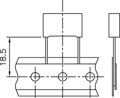 Poliészter kondenzátor, radiális 10 nF 100 V 10 % 5 mm, 7,2 x 2,5 x 6,5 Kemet R82EC2100DQ50K 2. kép