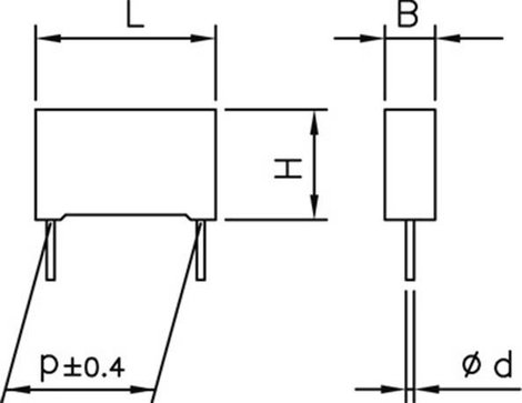 Poliészter kondenzátor, radiális 10 nF 100 V 10 % 5 mm, 7,2 x 2,5 x 6,5 Kemet R82EC2100DQ50K 3. kép