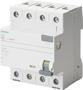 Siemens 5SV33464 5SV3346-4 FI védőkapcsoló B 4 pólusú 63 A 0.03 A 400 V