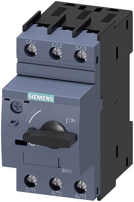 Siemens 3RV2011-1GA10 Teljesítménykapcsoló 1 db Beállítási tartomány (áram): 4.5 - 6.3 A Kapcsolási 