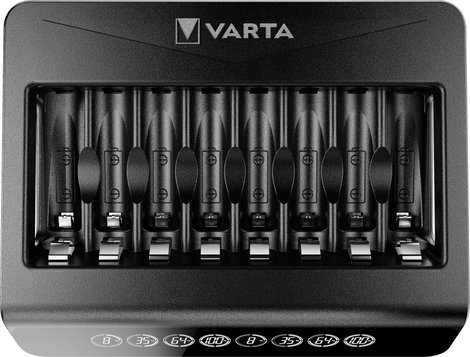 Hengeres akkutöltő, NiMH mikro (AAA), ceruza (AA), Varta LCD Multi-Plus