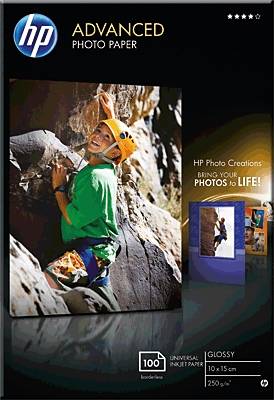 Fénykép papír HP Advanced Photo Paper Q8692A 10 x 15 cm 250 gm² 100 lap Fényes