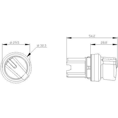 Siemens 3SU10522BF600AA0 3SU1052-2BF60-0AA0 Karos billenőkapcsoló Fém előlapi gyűrű, magasfényű Feke 2. kép