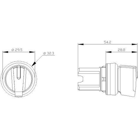 Siemens 3SU10022BL100AA0 3SU1002-2BL10-0AA0 Karos billenőkapcsoló Pecek Fekete 2 x 45 ° 1 db 2. kép
