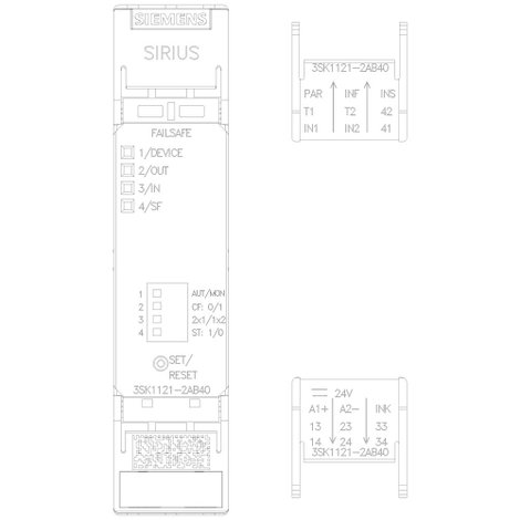 Biztonsági kapcsoló készülék Siemens SIRIUS 3SK11 24 V/DC 4. kép