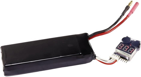 LiPo akku ellenőrző, alacsony feszültség riasztással, Reely LiPo checker 2. kép