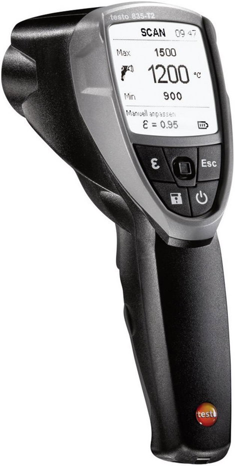 Infrahőmérő, távhőmérő 50:1 optikával -10 től +1500 °C-ig Testo 835-T2 3. kép