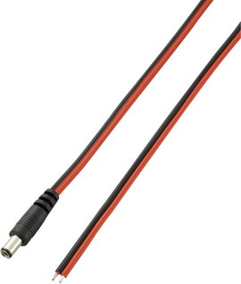 VOLTCRAFT VC-10906535 Kisfeszültségű csatlakozóvezeték Kisfeszültségű dugó - 5.5 mm 2.5 mm 1 db