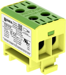 Ouneva Group VC05-0155 Elosztó tömb Sárga-zöld 1 db
