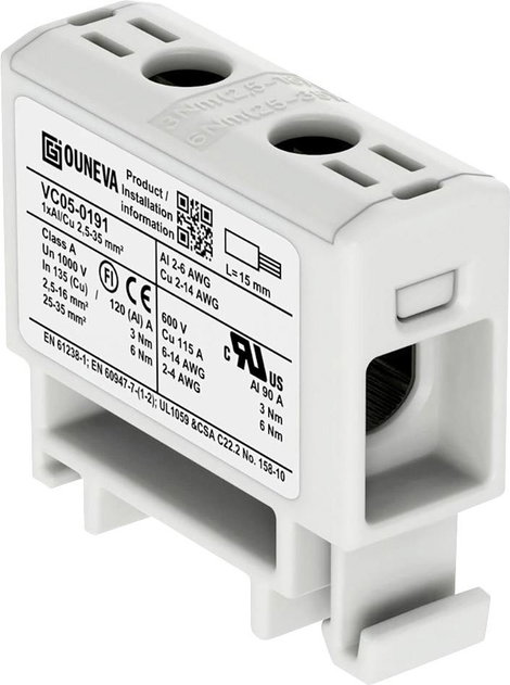 Ouneva Group VC05-0191 Elosztó tömb Szürke 1 db