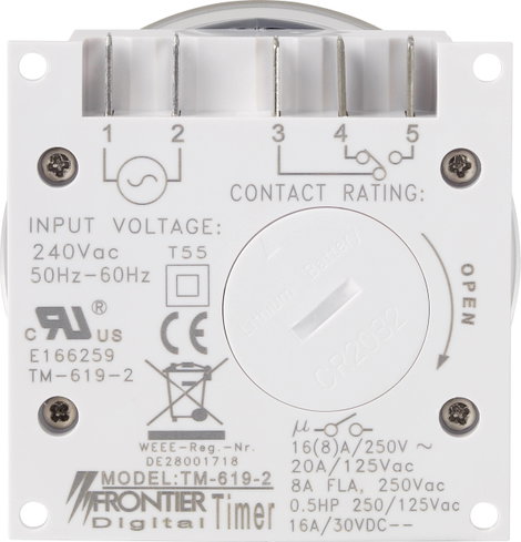 Előlapba építhető időkapcsoló óra Digitális 230 V/AC 4000 W 2. kép