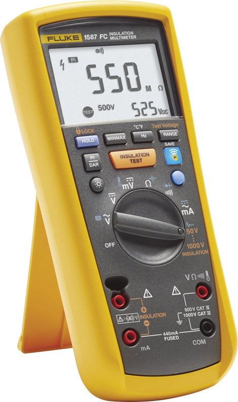 Fluke 1587/MDT FC Szigetelésmérő műszer 50 V, 100 V, 250 V, 500 V, 1000 V 2 GΩ 3. kép