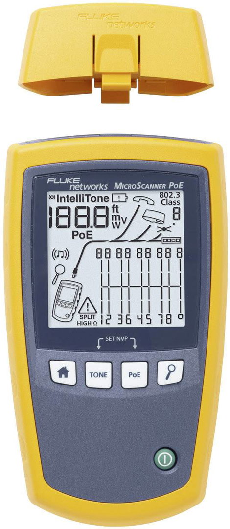Telekommunikációs kábelmérő készülék, PoE teszter, Fluke Networks MS-POE 4. kép