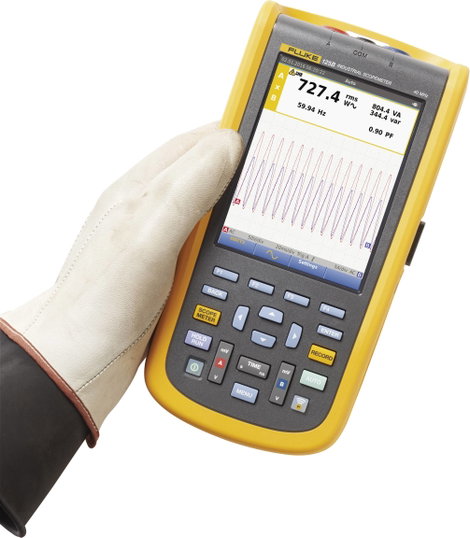 Fluke 125B/EU Kézi oszcilloszkóp 40 MHz 2 csatornás 4 GSa/mp Multiméter funkciók 1 db 3. kép
