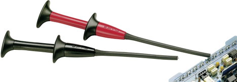 Fluke AC283A Biztonsági krokodilcsipesz készlet 4 mm-es alj CAT IV 600 V, CAT III 1000 V Piros, Feke 2. kép