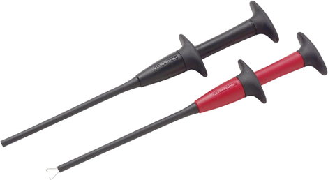 Fluke AC283A Biztonsági krokodilcsipesz készlet 4 mm-es alj CAT IV 600 V, CAT III 1000 V Piros, Feke 4. kép