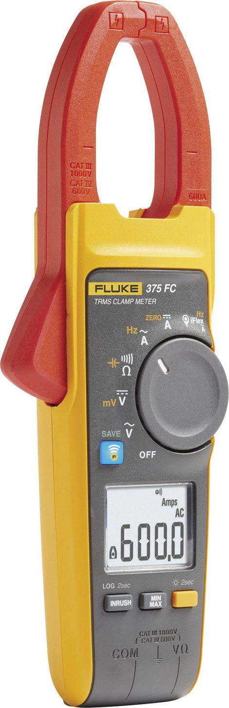 Digitális kézi lakatfogó és multiméter CAT III 1000 V, CAT IV 600 V 6000 digit, Fluke 375 FC 2. kép