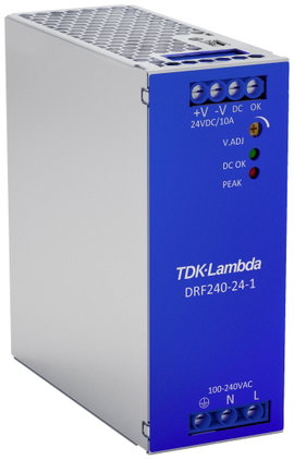 TDK-Lambda DRF240-24-1 Kalapsínes tápegység 24 V/DC 240 W Kimenetek száma:1 x Tartalom, tartalmi egy
