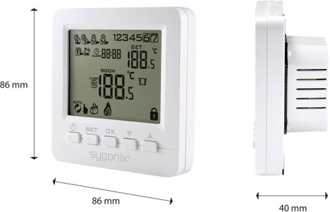 Programozható falba süllyeszthető termosztát 5 ... 35 °C, Sygonix SY-4500818 10. kép