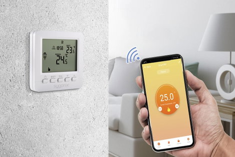 Vezeték nélküli, programozható helyiség termosztát 5...35 °C, Sygonix 8. kép