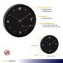 TFA Dostmann 60.3056.01 Kvarc Falióra 309 mm x 50 mm Olajkék 2. bélyegkép