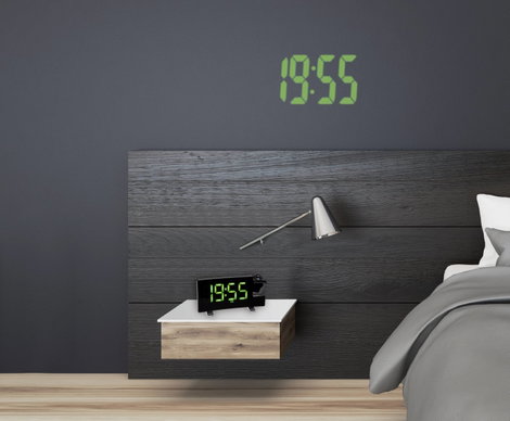 TFA Dostmann 60.5015.04 Kvarc Ébresztőóra Fekete Nagy kijelző, USB csatlakozó 2. kép
