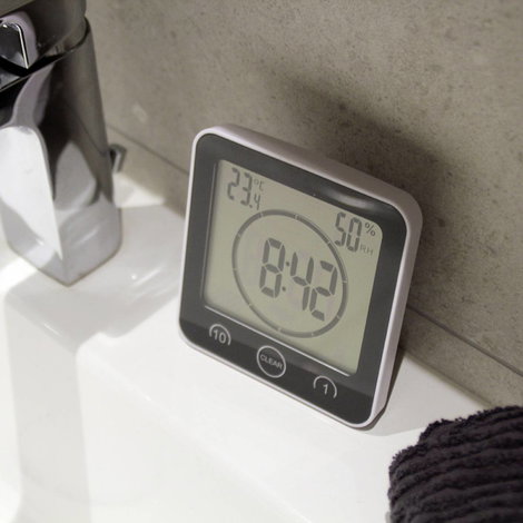 TFA Dostmann Bad- /Küchenuhr mit Timer Időzítő Szürke digitális 3. kép
