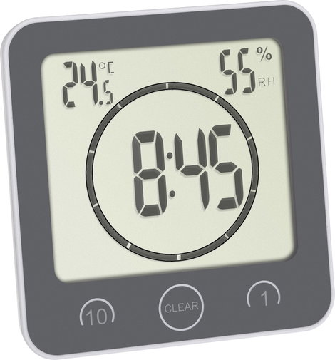 TFA Dostmann Bad- /Küchenuhr mit Timer Időzítő Szürke digitális 4. kép