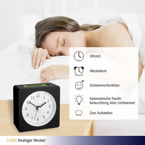 TFA Dostmann 60.1031.01 Kvarc Ébresztőóra Fekete Riasztási idők 1 4. kép