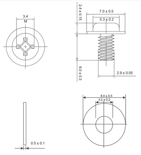 Renkforce RF-4538936 Alaplap csavar 1 készlet 2. kép
