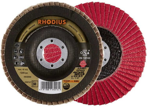 Rhodius 208747 JUMBO SPEED Felületcsiszoló korong Ø 125 mm Furat átmérő 22.23 mm Nemesacél 1 db 2. kép