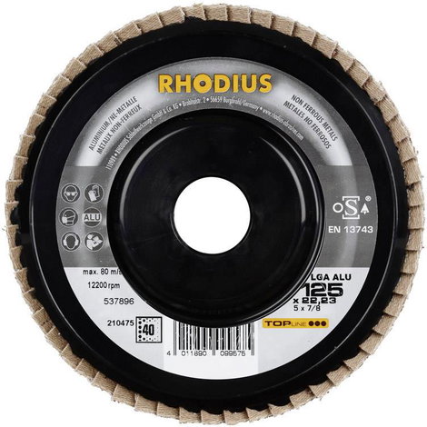 Rhodius 210475 LGA ALU Felületcsiszoló korong Ø 125 mm Furat átmérő 22.23 mm Nem vastartalmú fém 1 d 5. kép